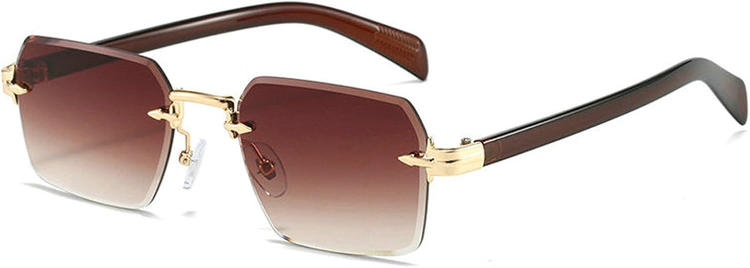 

Солнцезащитные очки Willochra в стиле ретро, ​​квадратные, для женщин. Модные маленькие винтажные солнцезащитные очки без оправы, металлическая оправа, защита от УФ-излучения, C2