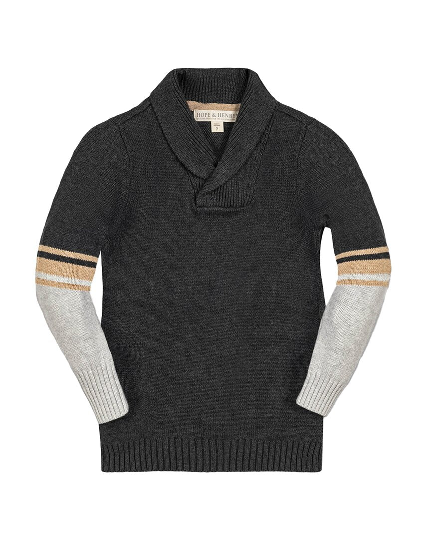 

Hope & Henry Свитер с шалевым воротником, коричневый