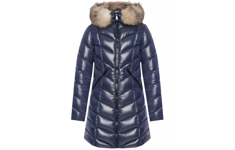 

Пуховик женский темно-синий Moncler