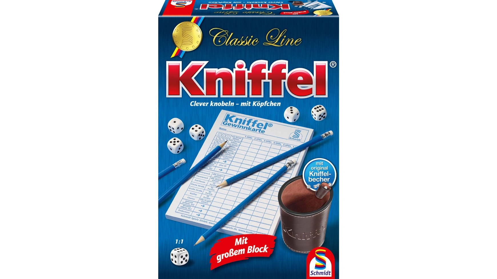 

Schmidt Spiele Classic Line Classic Line, Kniffel, с большим игровым блоком 49203