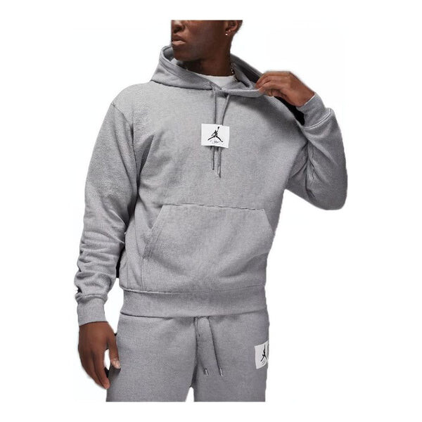 Толстовка Air Jordan Flight Fleece Pullover Hoodie 'Carbon Heather', цвет carbon heather/sail — фото 2