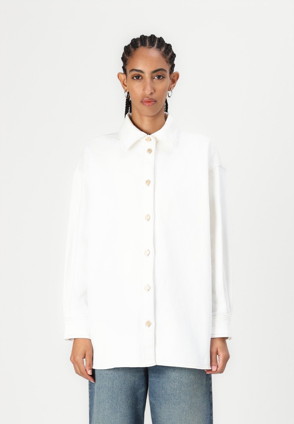 

Блузка на пуговицах NINA OVERSHIRT MILKYWAY 7 for all mankind, белый