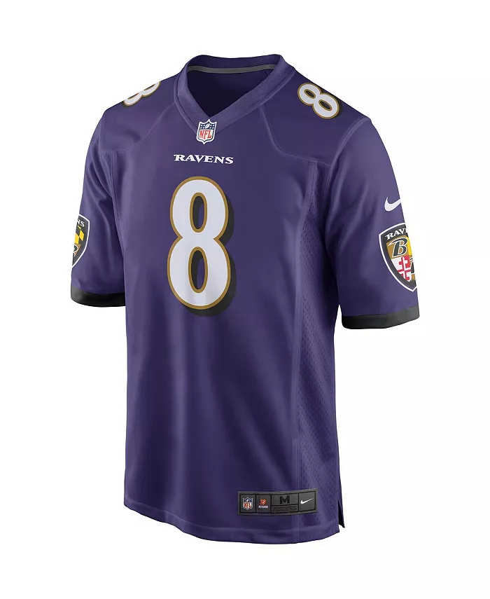 Игровая футболка Baltimore Ravens для мужчин Lamar Jackson Nike, фиолетовый — фото 3