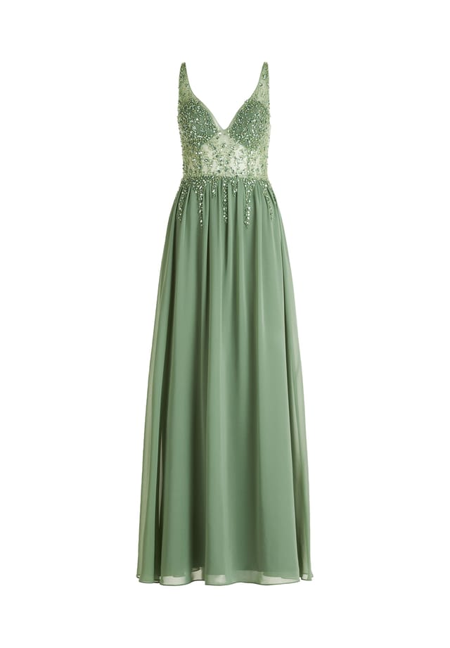 

Вечернее платье с вышивкой Vera Mont, цвет light aventurine