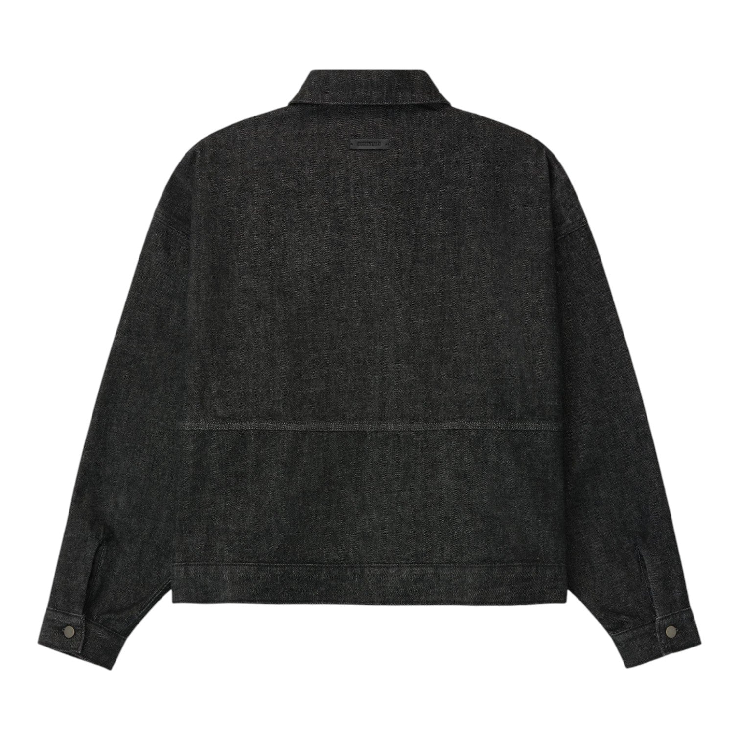 Рабочая джинсовая куртка Fear of God Essentials, цвет «Винтажный черный» — фото 2