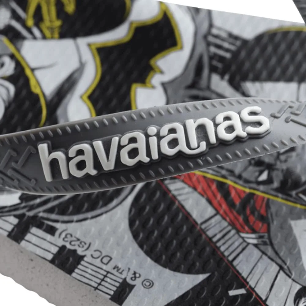 Havaianas - Топ Герои DC Удобные, прочные и легкие шлепанцы с подошвой с героями и злодеями, унисекс, взрослые, серый черный — фото 3