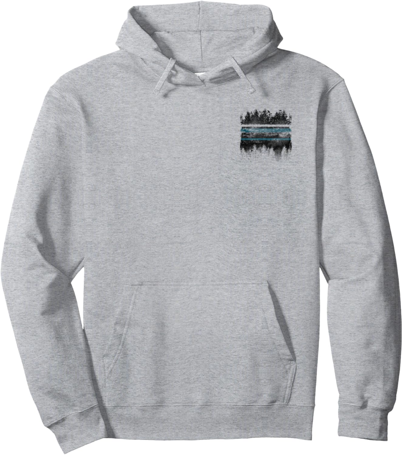 

Худи River Wild с короткими рукавами спереди и сзади Trendy Apparel, серый