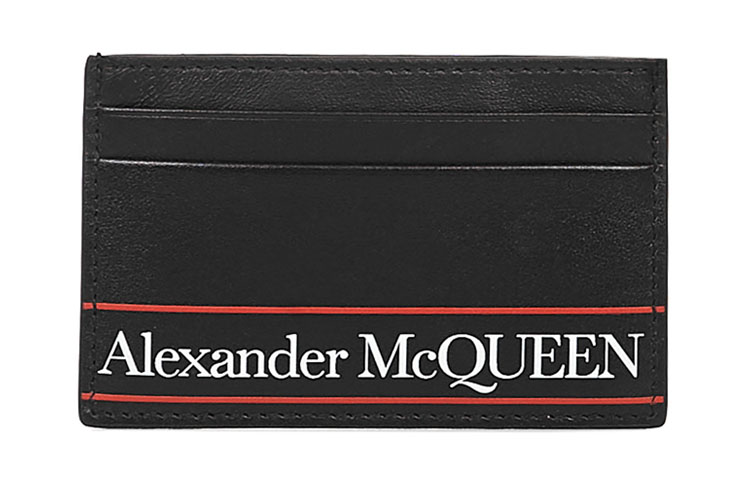 

Alexander McQueen Визитница из коровьей кожи, мужская, черная