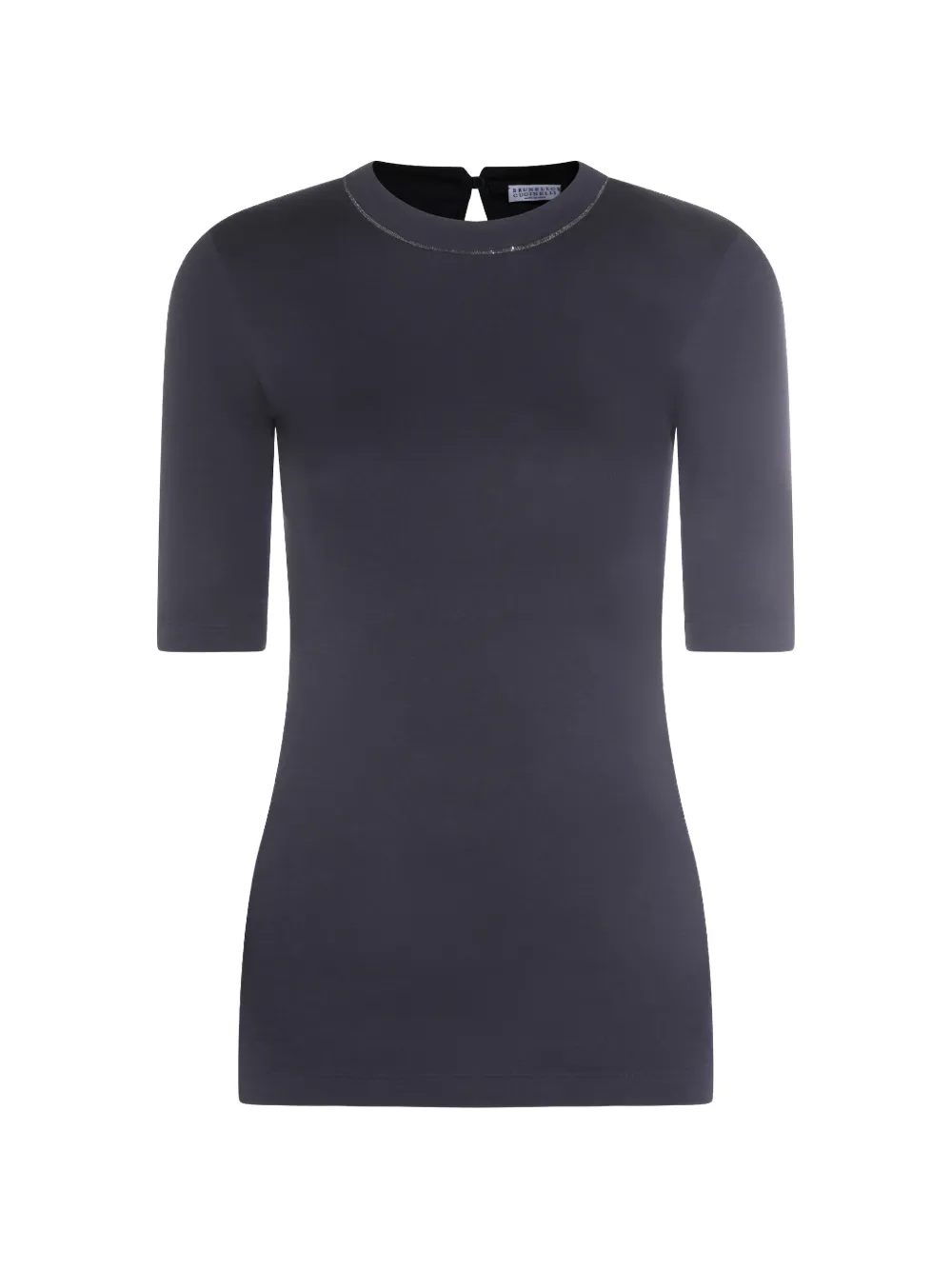 

Джемпер с круглым вырезом и украшением Brunello Cucinelli, серый