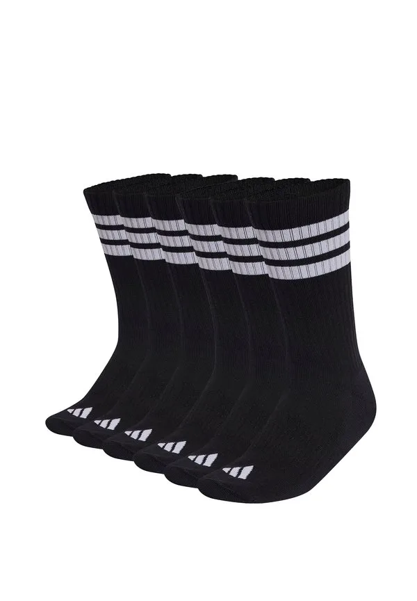 Унисекс спортивные носки с тремя полосками, мягкие, 6 пар. Adidas Performance, Black