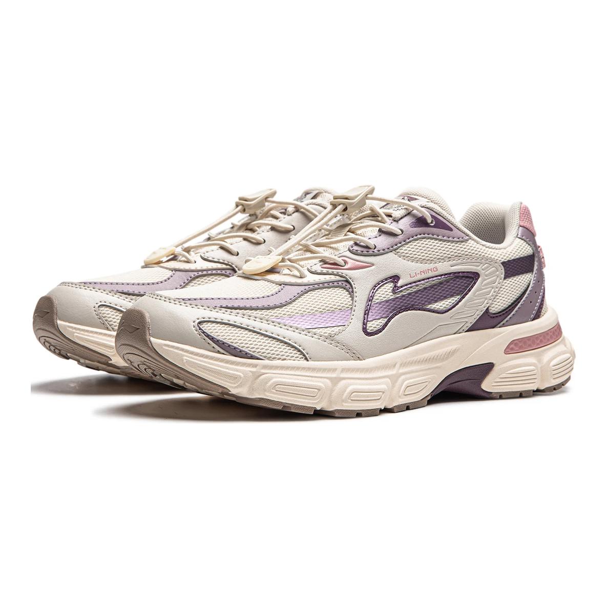 Амортизаторы Rebound Low Top Детские Повседневные Кроссовки Бежево-Фиолетовые LINING YOUNG — фото 4