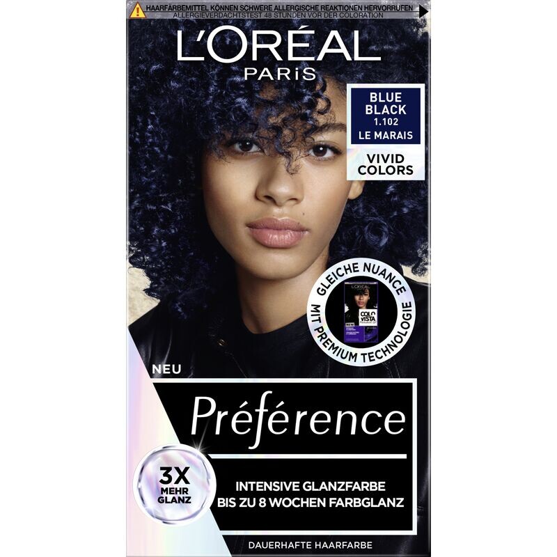 

Яркие цвета 1.102 Синий Черный L’Oréal Paris, 1 шт.