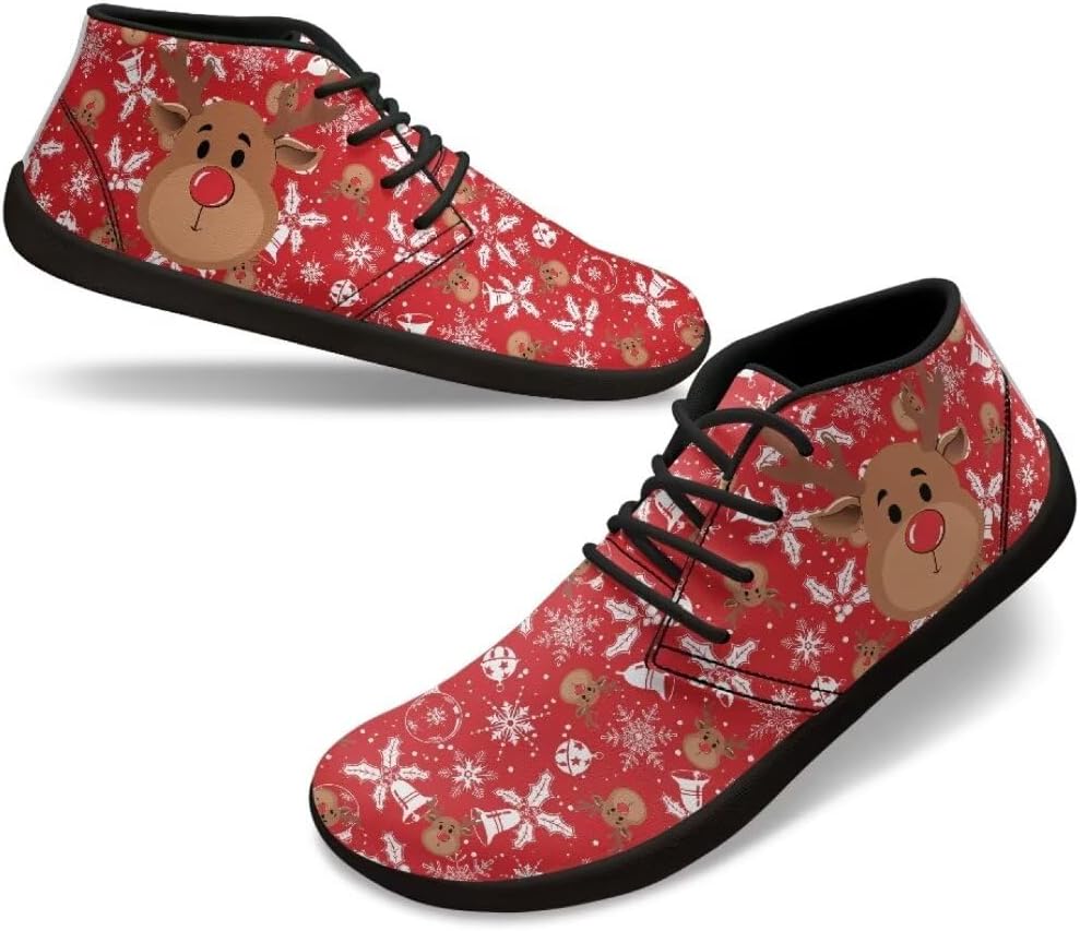 

Кроссовки для мужчин и женщин с широким носком, легкие, босоножечного типа, с удобной подкладкой, для ходьбы и бега Fuialdolg, Christmas Deer