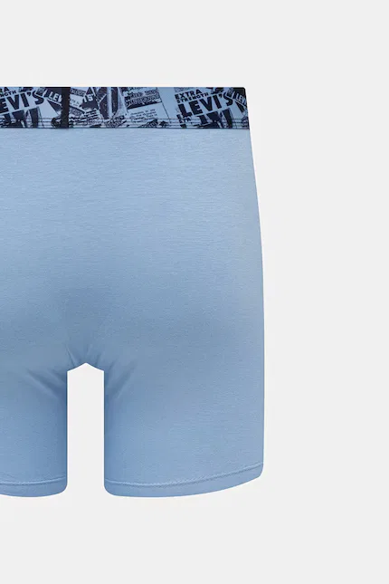 Боксеры мужские хлопковые 2 шт Levi's, синий — фото 4