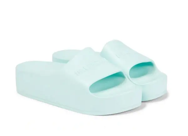 Тапочки chunky slides 'aqua green' Balenciaga, зеленый — фото 3