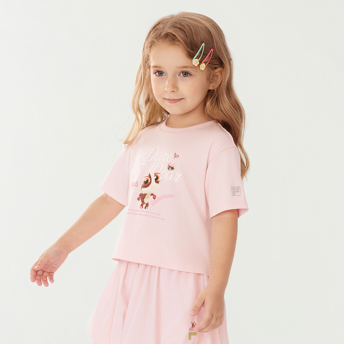 FILA KIDS Футболка мягкого розового цвета для детей 3-7 лет — фото 4