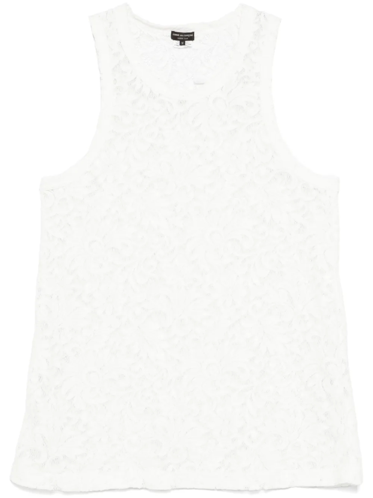 

Comme des Garçons Homme Plus топ с цветочным кружевом, белый