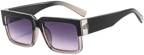 

Солнцезащитные очки квадратной формы с двухцветной оправой 2027 года для женщин, модные мужские солнцезащитные очки в винтажном стиле, защита от ультрафиолета UV400 MTZJH, Grey