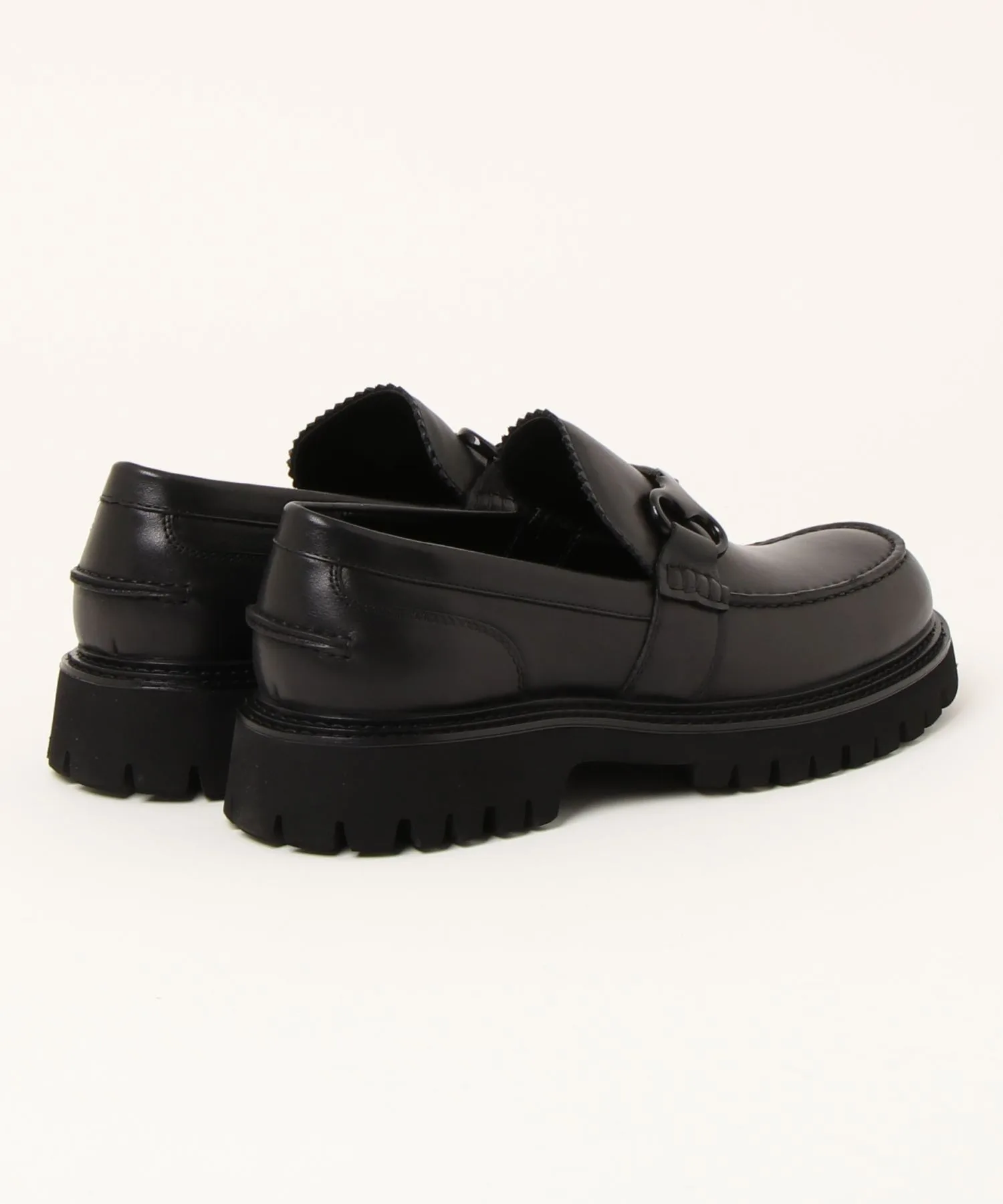 Мужские лоферы из натуральной кожи с массивной подошвой STEVE MADDEN GUSTAVO-RA чёрные — фото 3