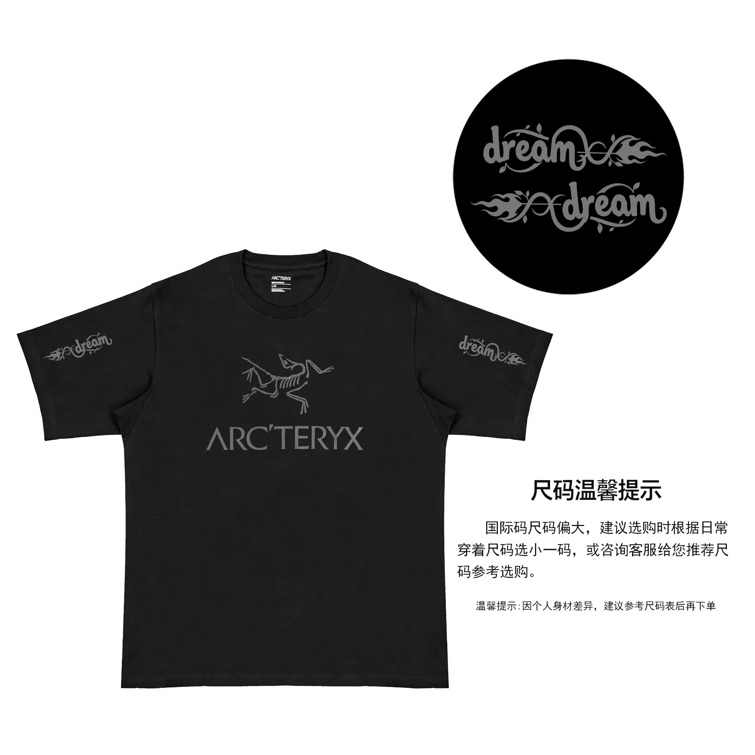 Футболка с логотипом Arcteryx IONIA черная — фото 3