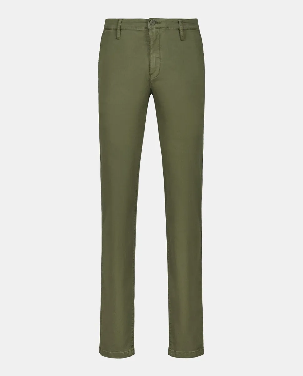 

Узкие китайские штаны Guess Jeans, цвет Verde Militar