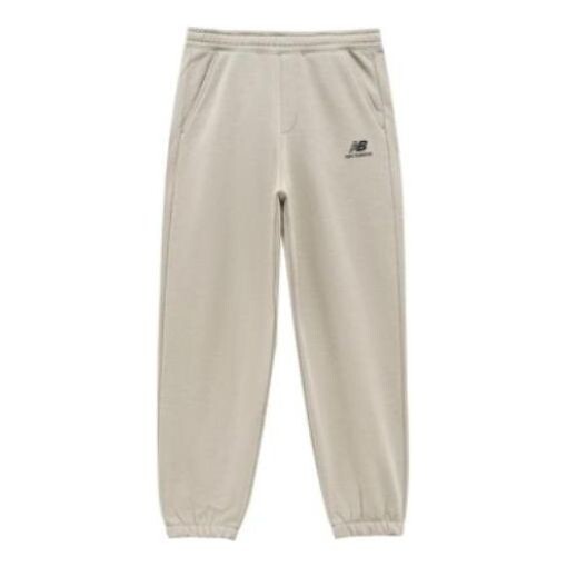 

Брюки с логотипом, повседневные спортивные джоггеры New Balance, бежевый