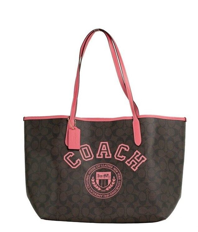 

Сумка-тоут для города Varsity Brown Watermelon Signature Coach