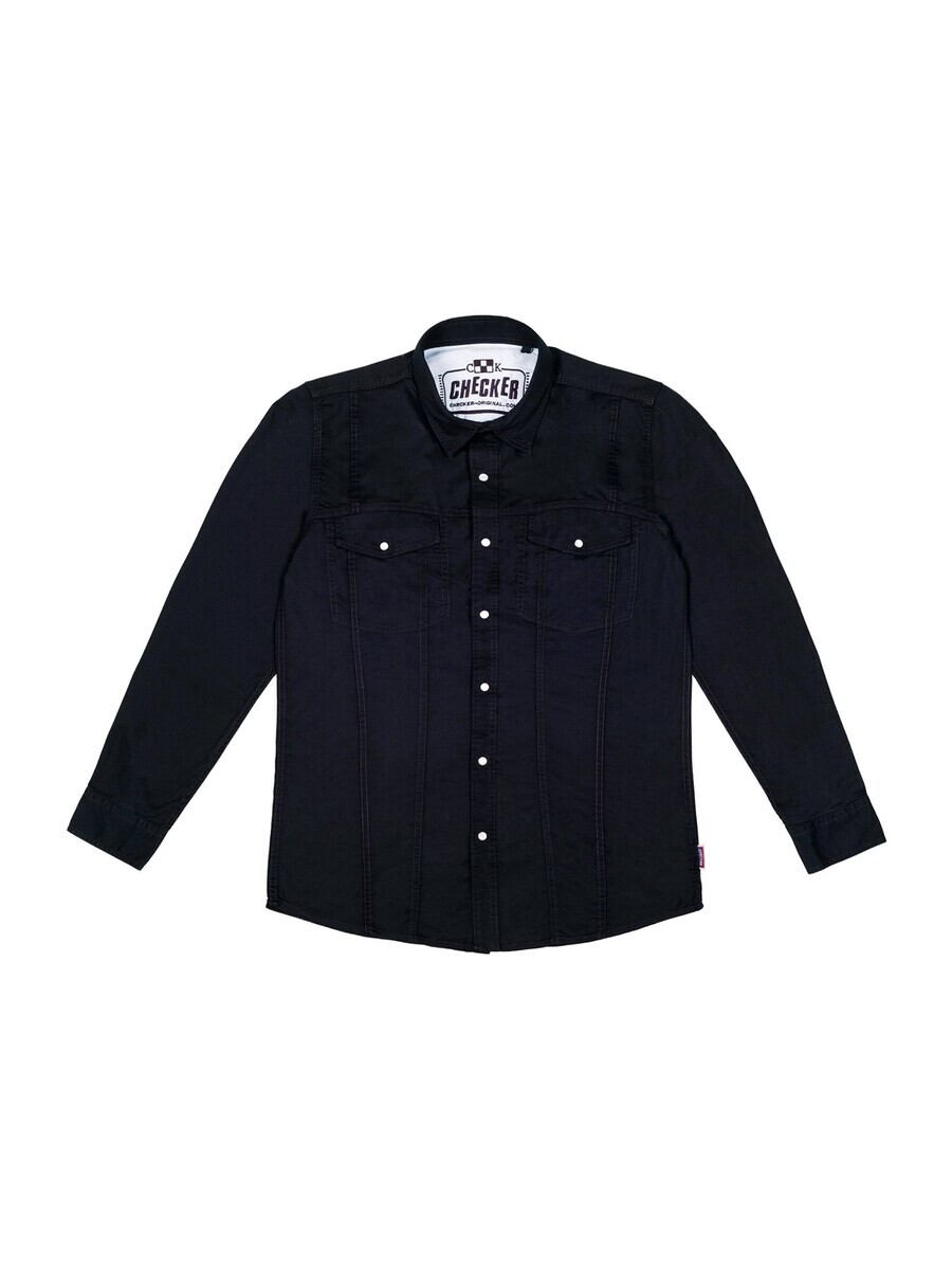 

Джинсовая рубашка Checker Regular fit Button Up Shirt Dynasty Denim, темно-синий