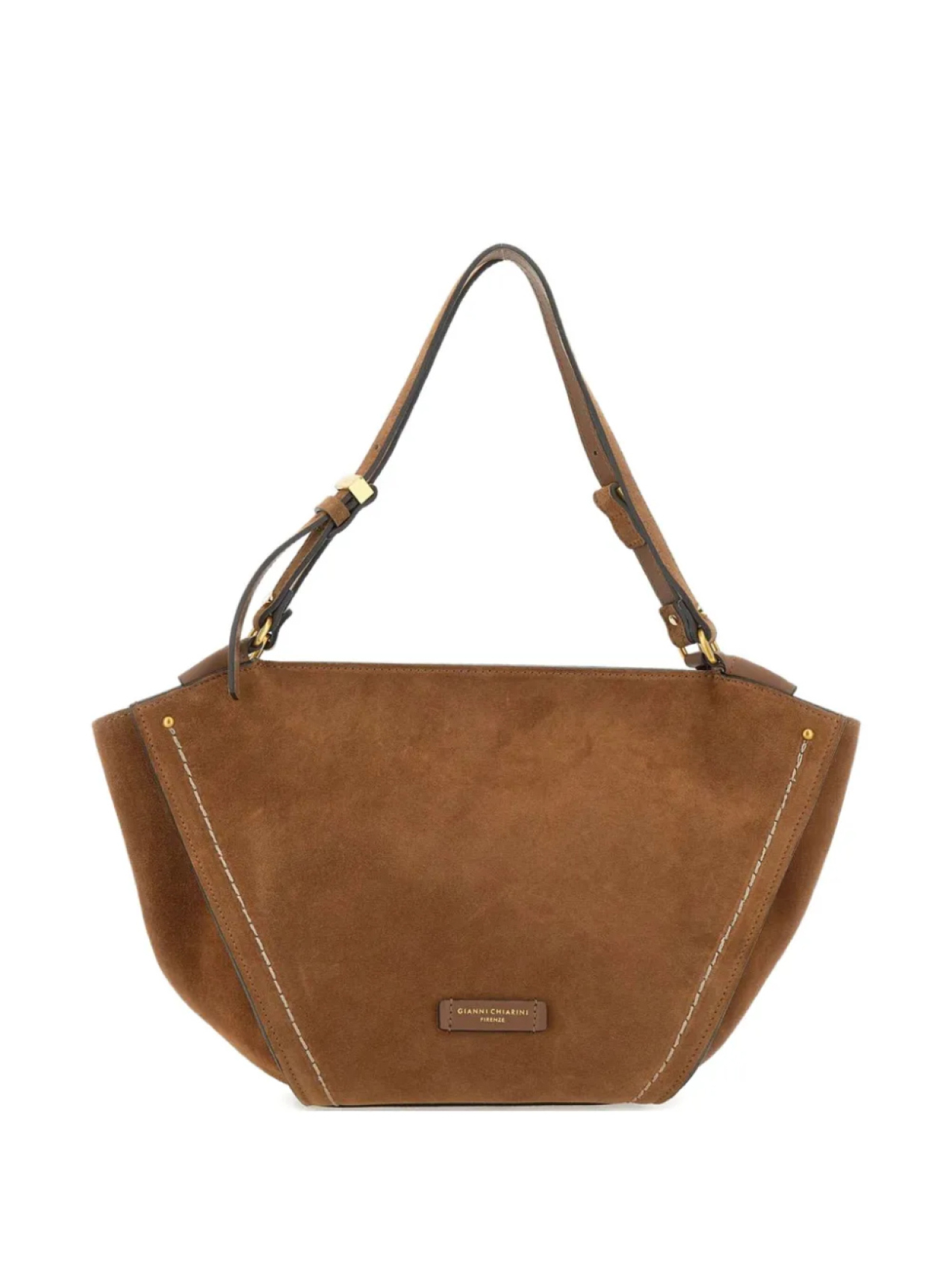 

Сумка-тоут из замши GIANNI CHIARINI, коричневый