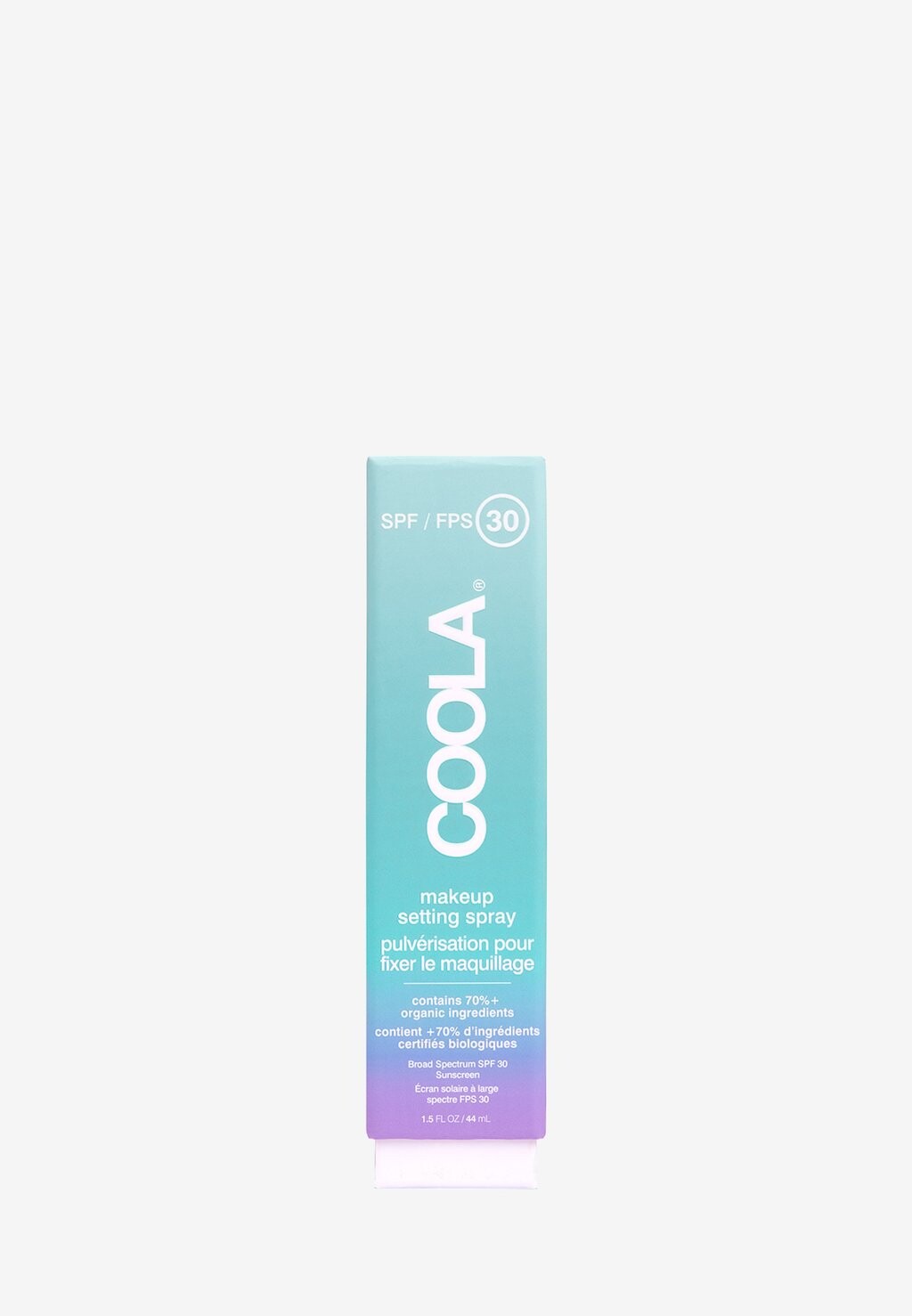 Фиксирующий спрей и фиксирующая пудра MAKEUP SETTING SPRAY SPF 30 GREEN TEA/ALOE 44ML Coola — фото 2