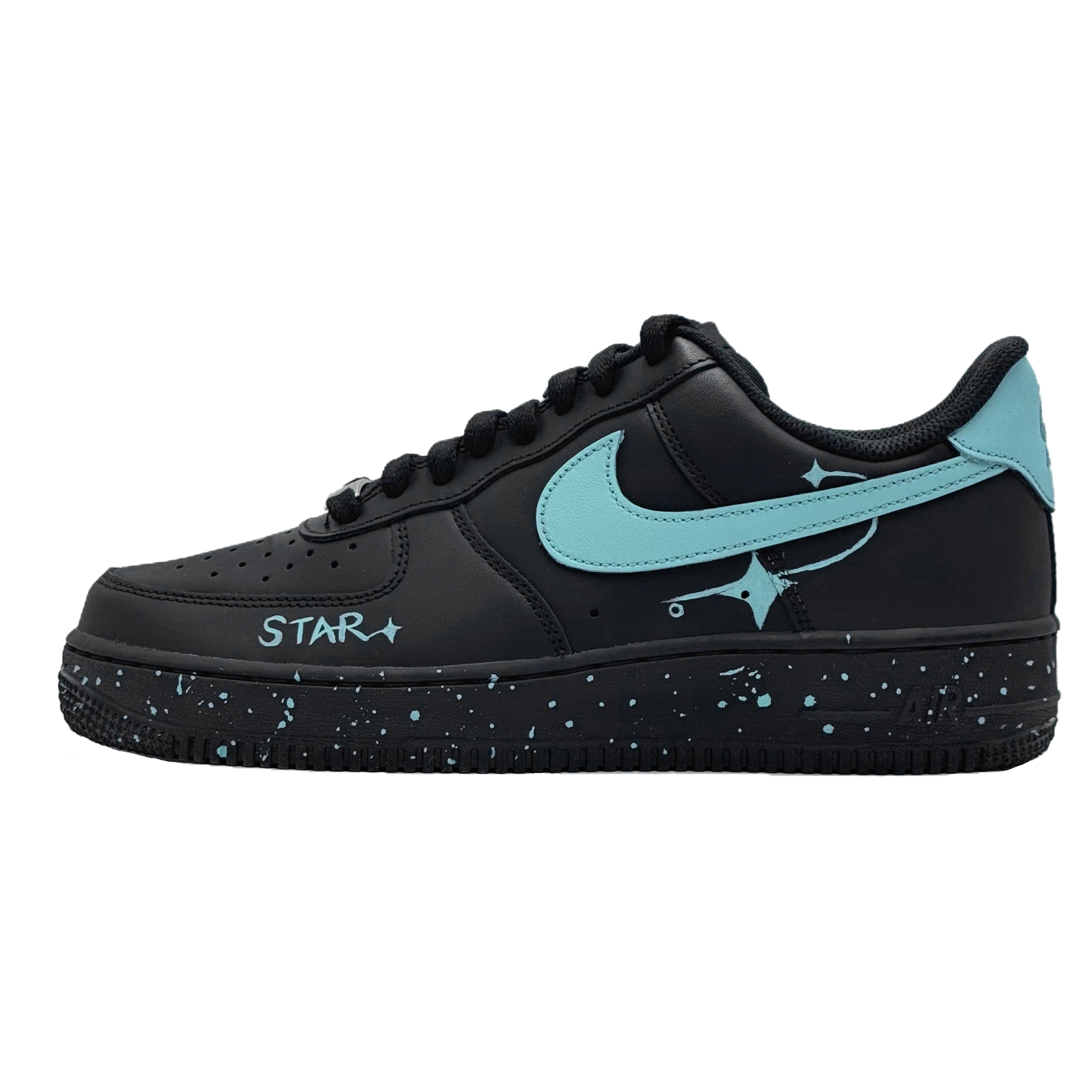 

Nike Кроссовки Air Force 1 с низким верхом, амортизирующие, нескользящие, износостойкие, для скейтбординга, мужские, сине-черные