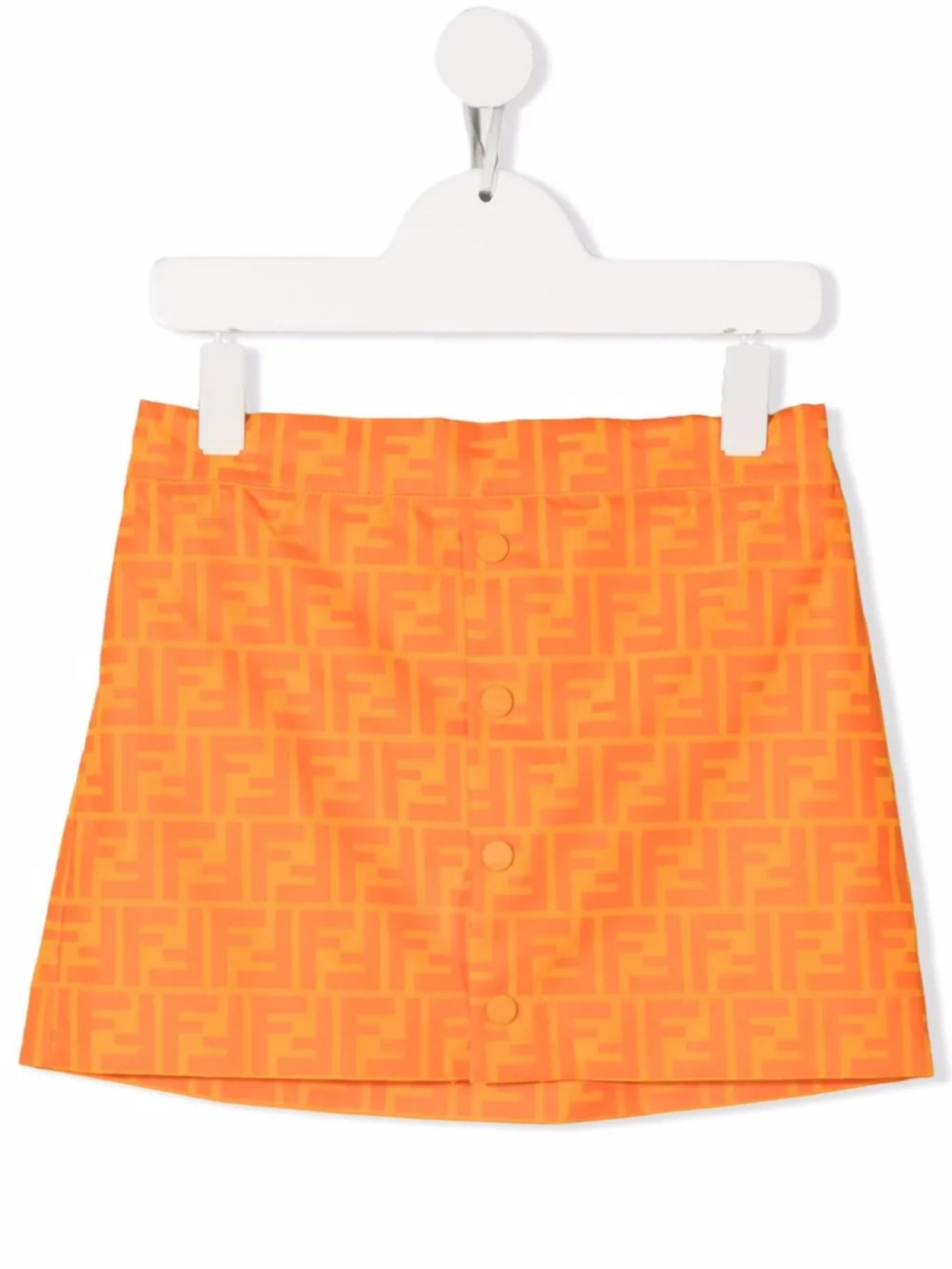 

Мини-юбка с монограммой Fendi Kids, оранжевый