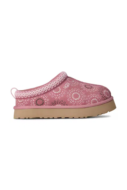 Тапочки детские с вышивкой TAZZ SUN STITCH UGG, розовый