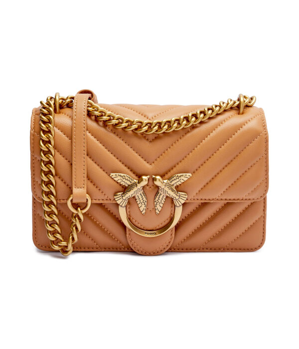 

Кожаная сумка через плечо love one mini Pinko, желтый