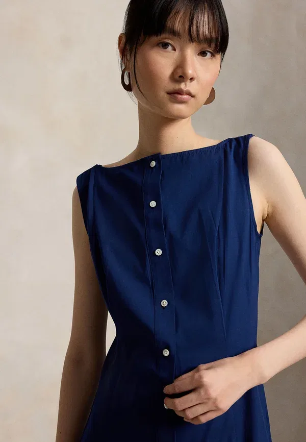 Платье-рубашка из хлопка Polo Ralph Lauren, королевский синий — фото 4