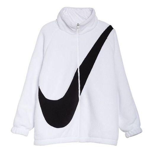 

Куртка большая галочка двусторонняя меховая куртка Nike, белый