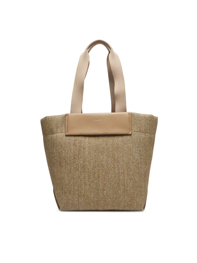 

Сумка Ck Raffia Medium Shopper K60K613174 Calvin Klein, коричневый