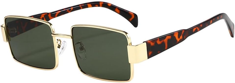 

Ретро-солнцезащитные очки для женщин, модные панк-очки, темно-зеленые, с защитой от УФ-излучения UV400, трендовые солнцезащитные очки для мужчин generic, Golden Dark Green 1