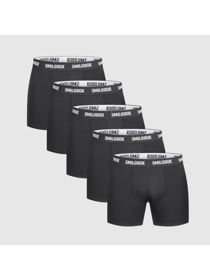 

SMILODOX Боксерские трусы, комплект из 5 штук, черные