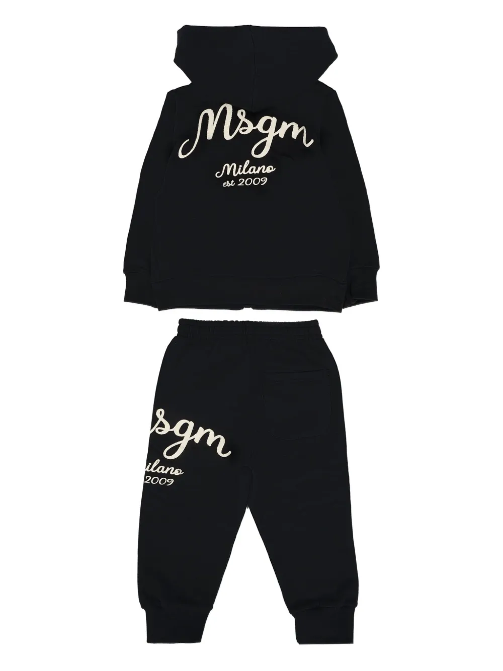 Спортивный костюм с вышитым логотипом (комплект из двух) MSGM Kids, черный — фото 2