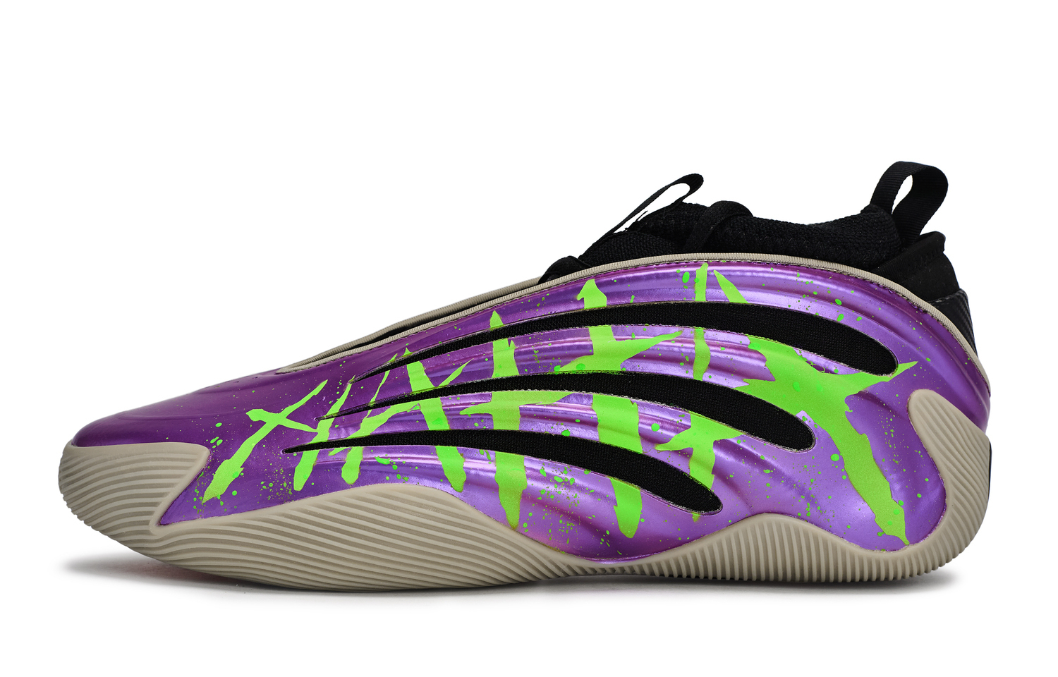 

Adidas Harden Vol9 811 Manufacturing, Terrifying Laughter Low top Basketball Shoes Men's Black Purple Green