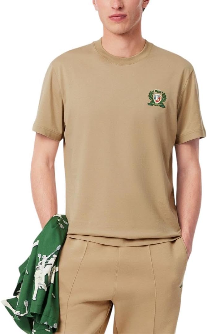 

Мужская футболка Lacoste Classic Fit с принтом, сделанная во Франции, коричневого цвета, размер S, Коричневый, Мужская футболка Lacoste Classic Fit с принтом, сделанная во Франции, коричневого цвета, размер S