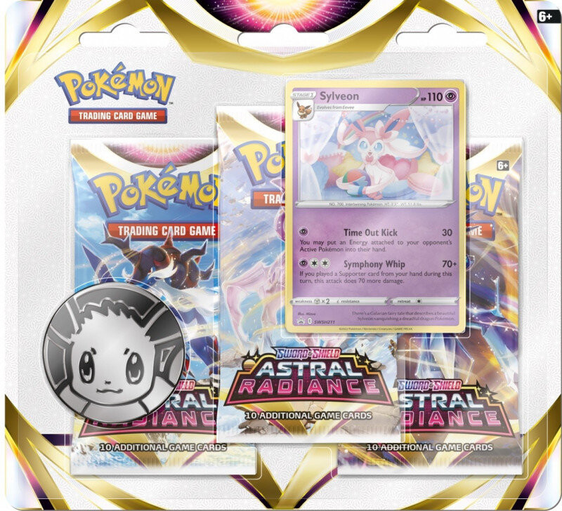 

Комплект из 3 блистерных карт «Астральное сияние» с Сильвеоном Pokemon