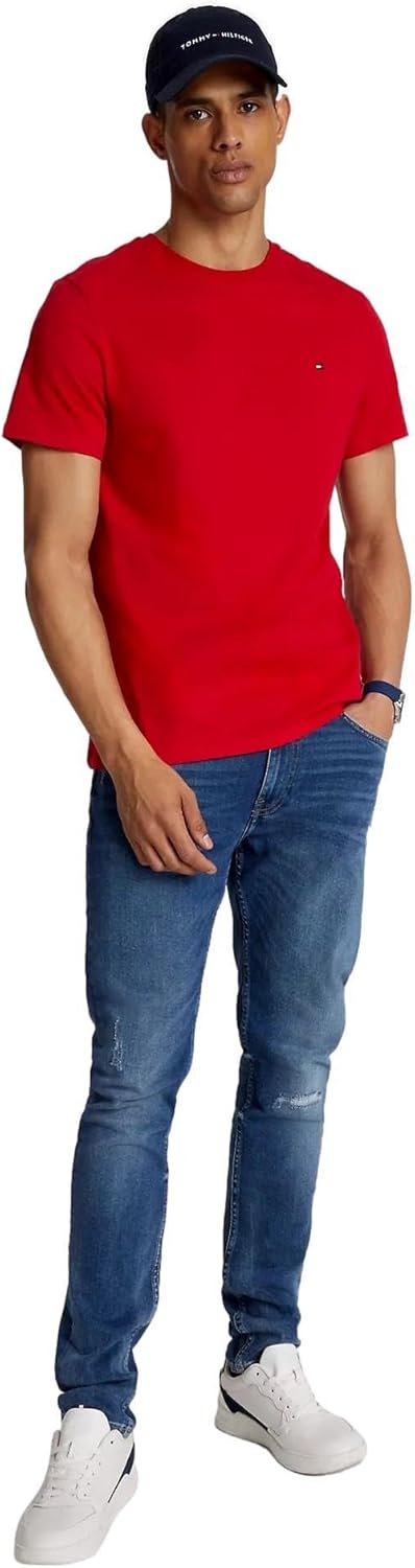 

Мужская футболка Tommy Hilfiger с круглым вырезом, классический крой, короткий рукав, однотонная рубашка, Primary Red., Красный, Мужская футболка Tommy Hilfiger с круглым вырезом, классический крой, короткий рукав, однотонная рубашка, Primary Red.