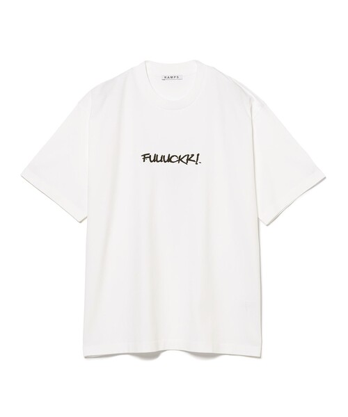 

BEAMS T Футболка, принт F*CK BEAMS, RAMPS, белый