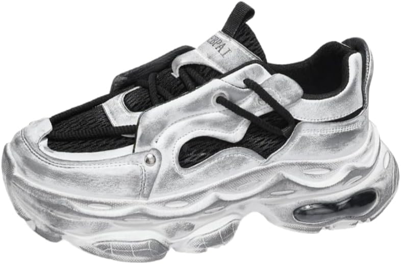 

Мужские модные дышащие спортивные кроссовки с сеткой для улицы - с толстой подошвой, противоскользящие, прочная конструкция Hoalox, черный