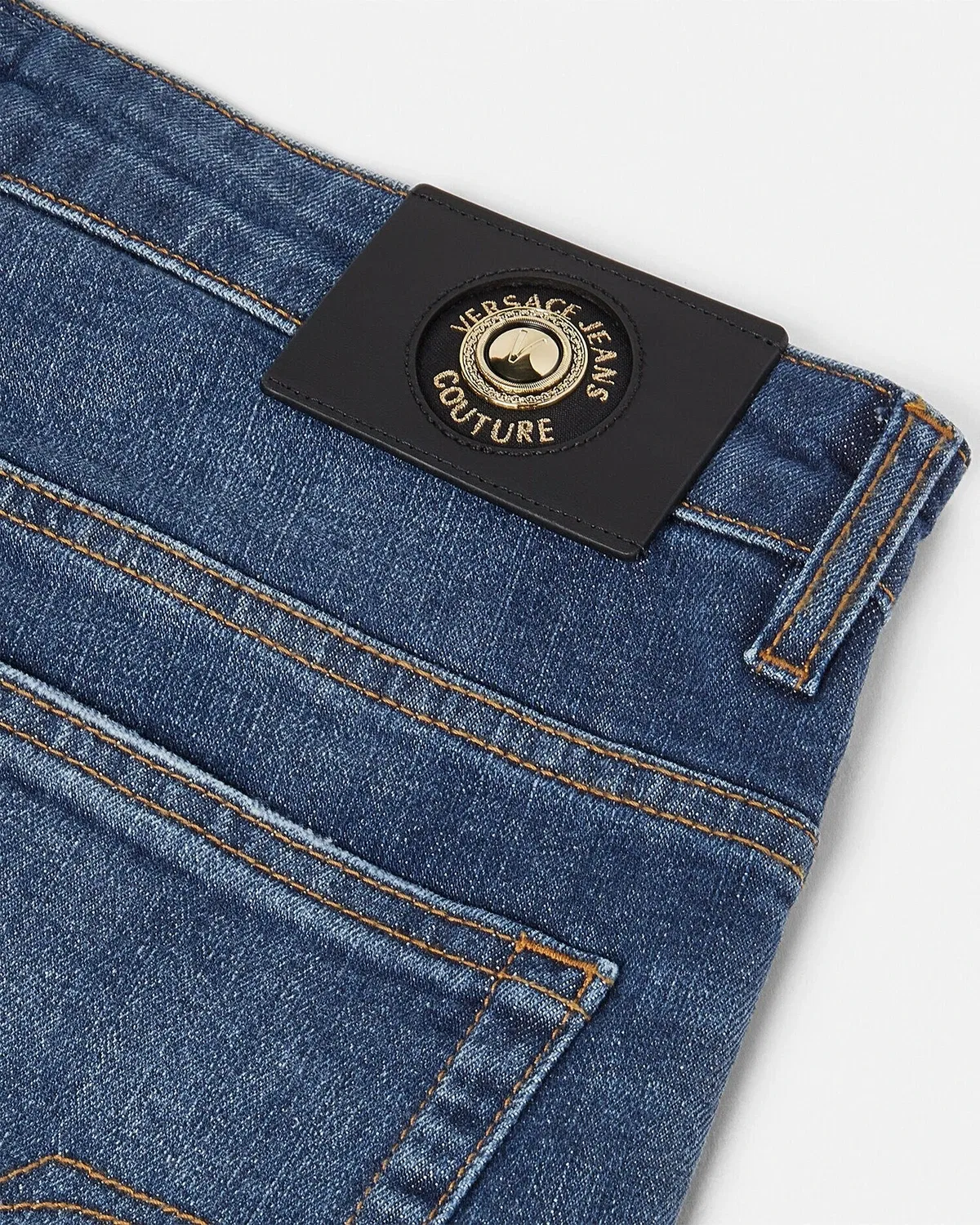 Джинсы слим-фит Piece Number VERSACE, синий — фото 4