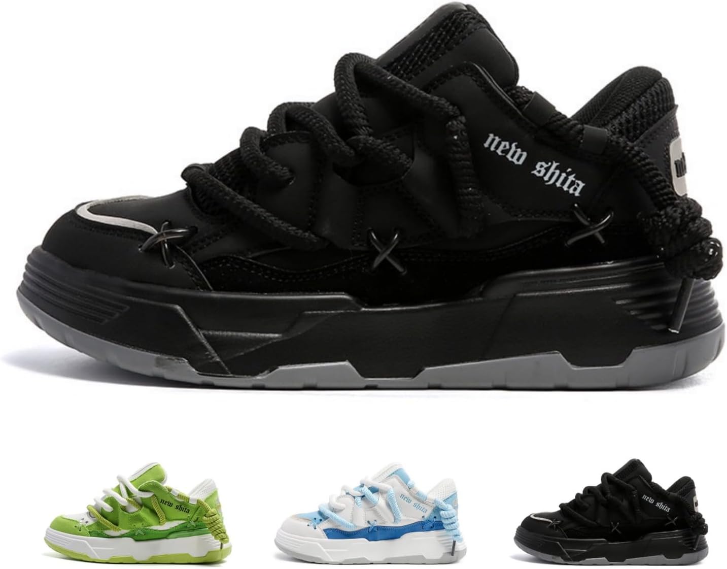 

Милые кроссовки-платформы Y2K для пар, женские и мужские, модные ретро стильные массивные, удобные повседневные обувь Macefil, черный