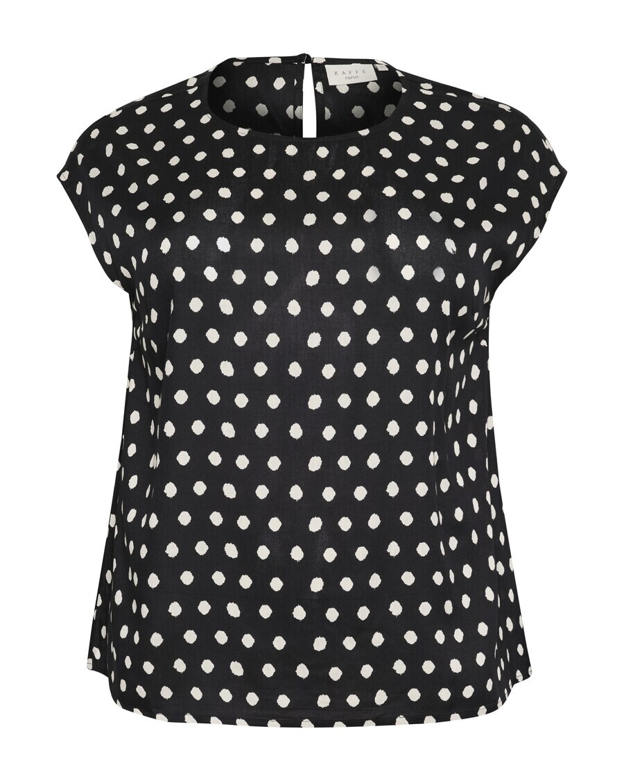 

Блузка с коротким рукавом KAFFE CURVE Blouse Oda, черный