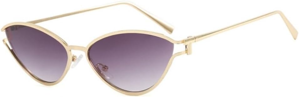 

Женские солнцезащитные очки в форме треугольных «кошачьих глаз» с маленькой оправой, персонализированные, модные, металлические, с защитой от УФ-излучения UV400 UJNHGQ, Gold Gray